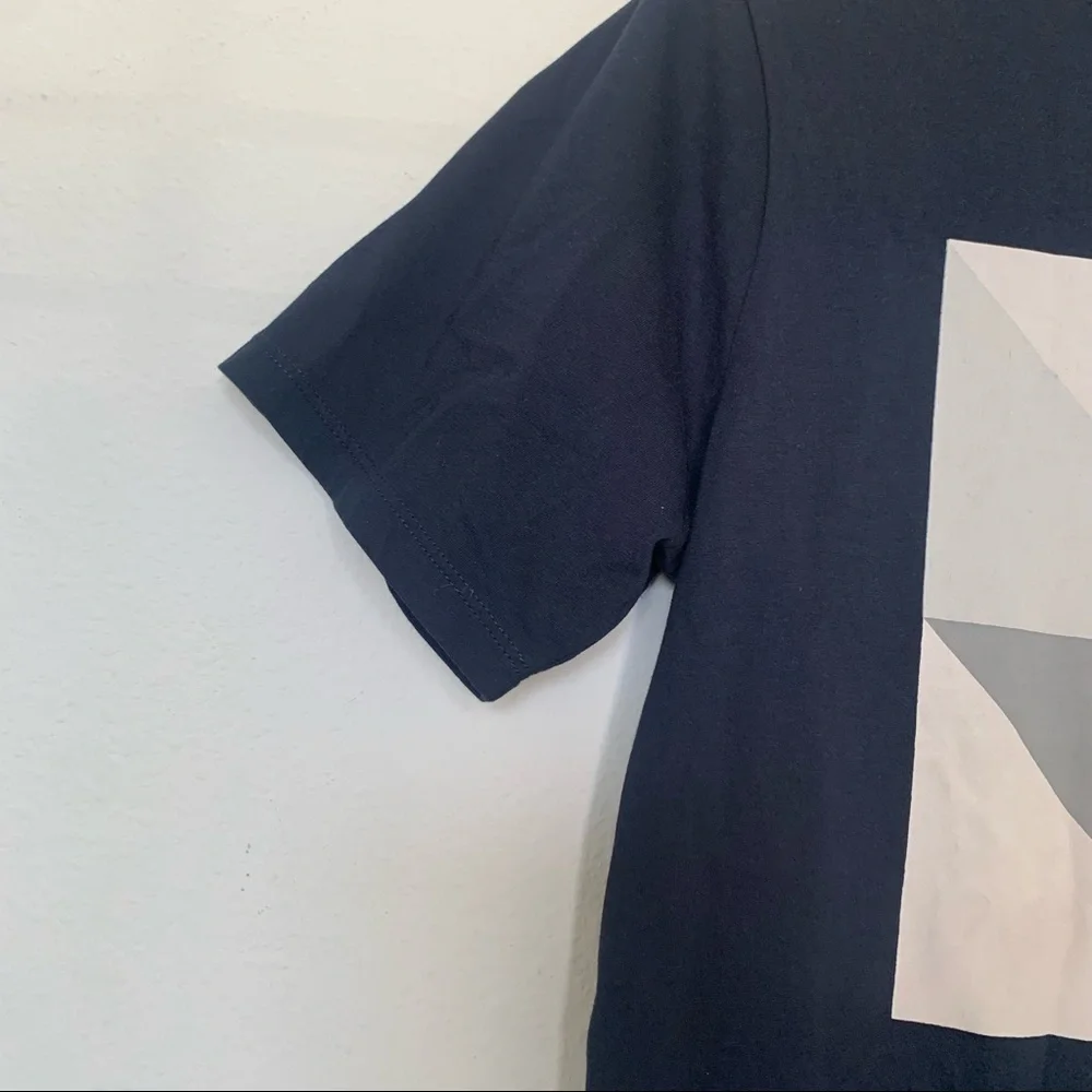 NWT Anthropologie Saturdays T-shirt top origami XSmall blue short sleeves tee